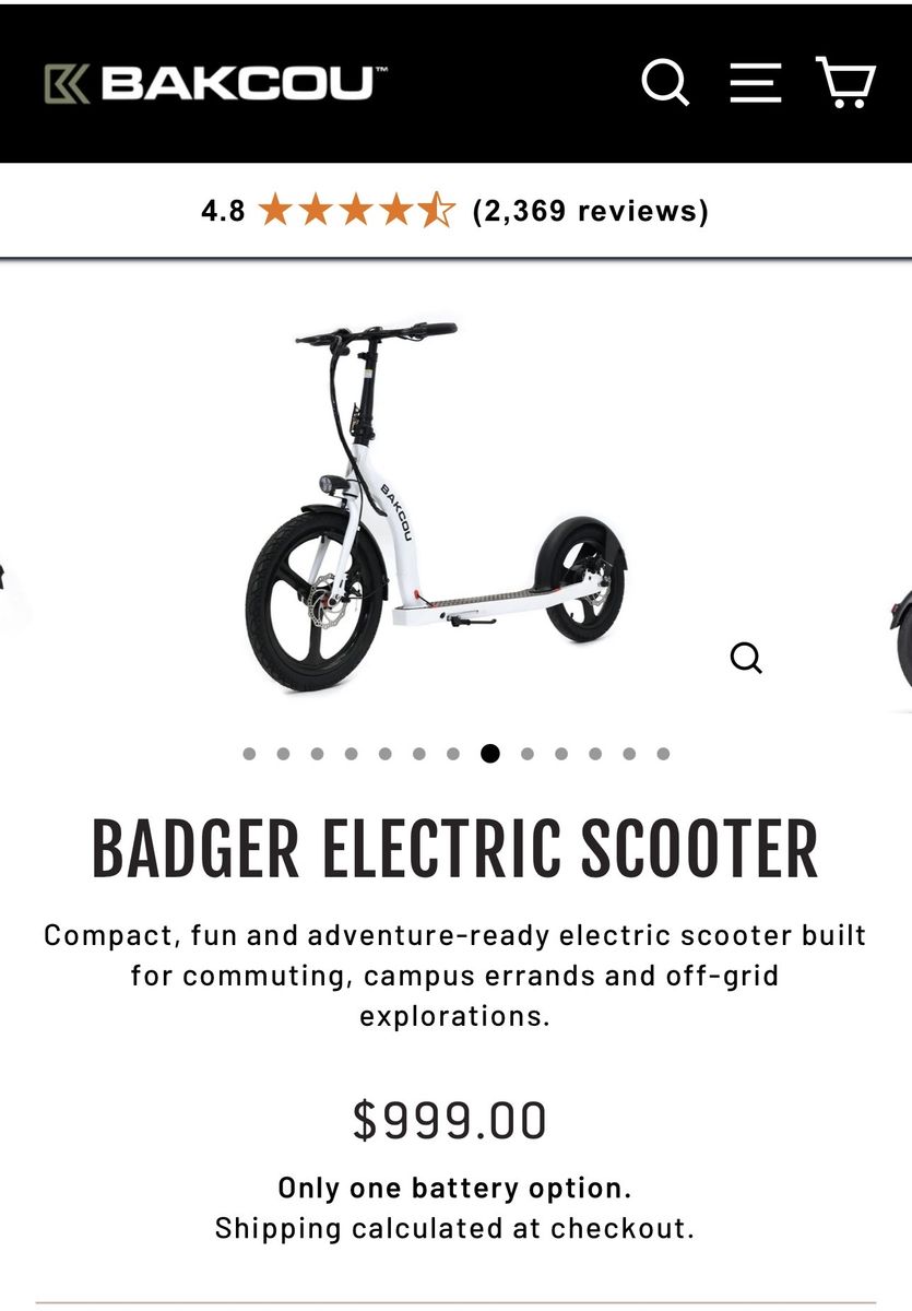 Bakcou electric scooter- brand new