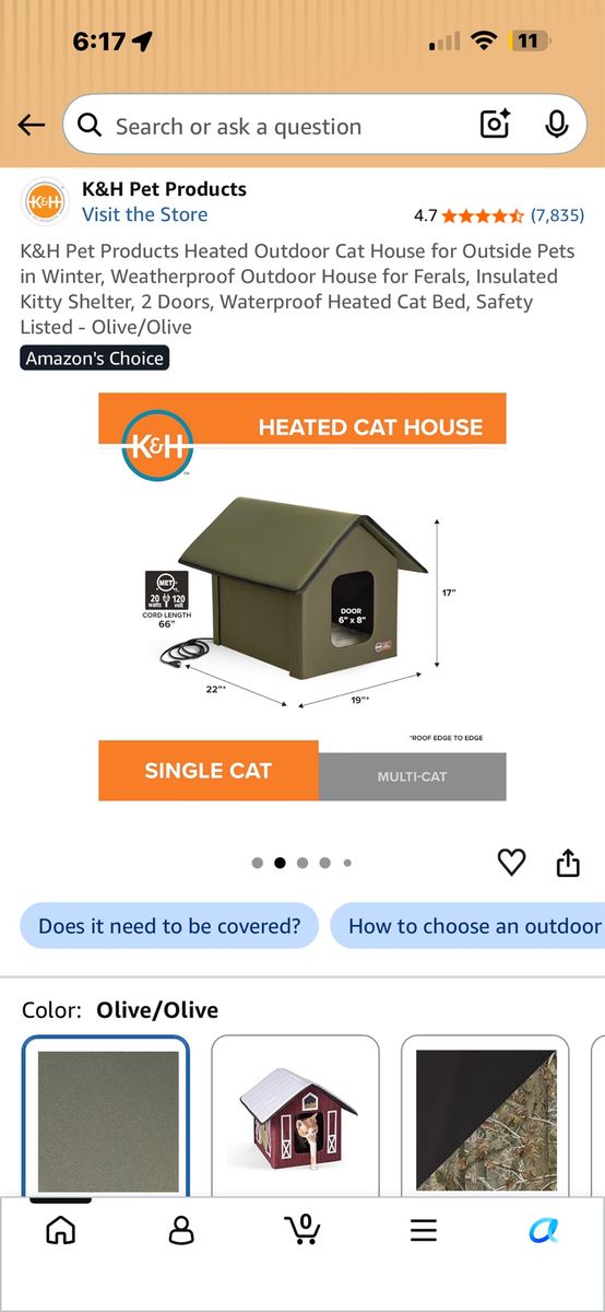 Heated cat house. $88 value