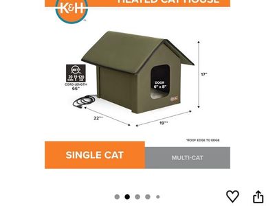 Heated cat house. $88 value