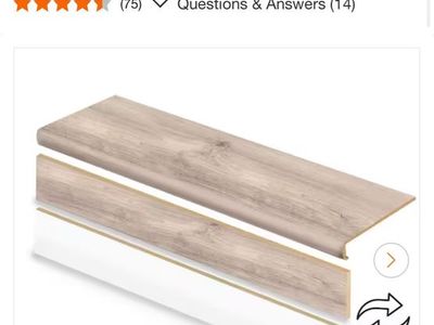 2 Pack stair, tread, and reversible riser kit