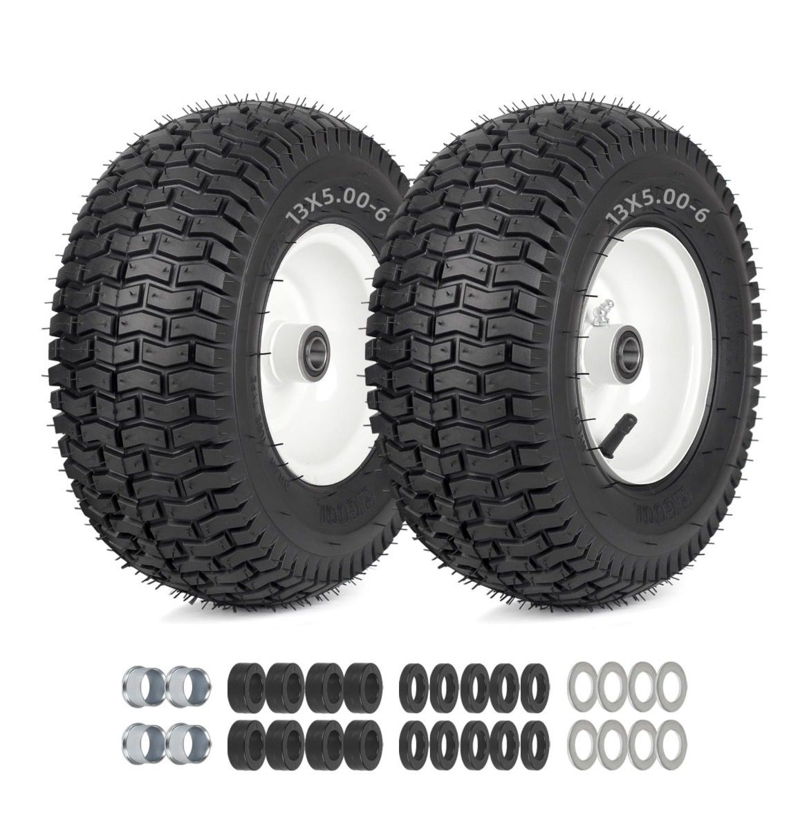 New Front Riding Mowers Tires 13x5.00-6 Set of Two