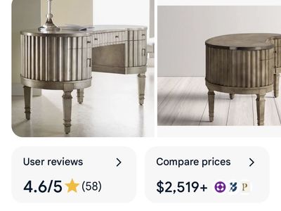 Hooker Fluted Kidney Desk