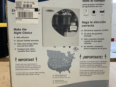 Tankless water heater NEW