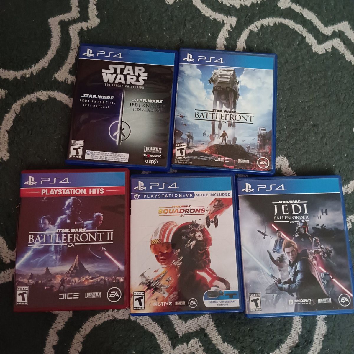 PS4 Star Wars Game Lot: Jedi Knight Collection, Battlefront I & II, Squadrons, Fallen Order