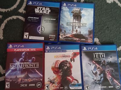 PS4 Star Wars Game Lot: Jedi Knight Collection, Battlefront I & II, Squadrons, Fallen Order