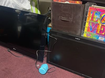 LG & Insignia TV Bundle - Black Flat Screen Televisions, UsedGood Condition