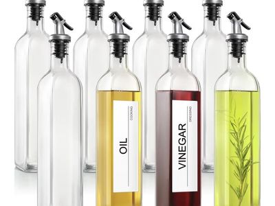 8 Glass Oil Bottles