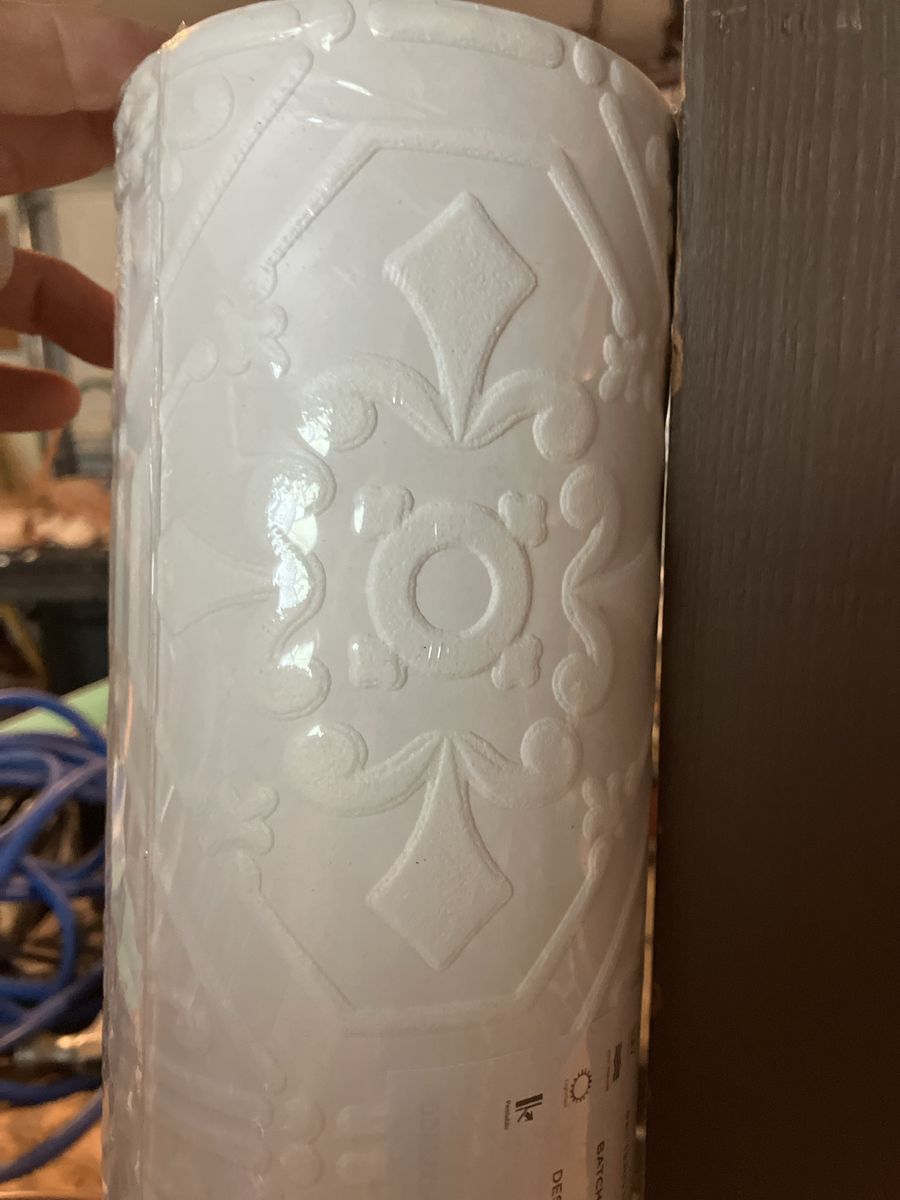 Paintable vinyl wall or ceiling covering like fake tin ceiling panel