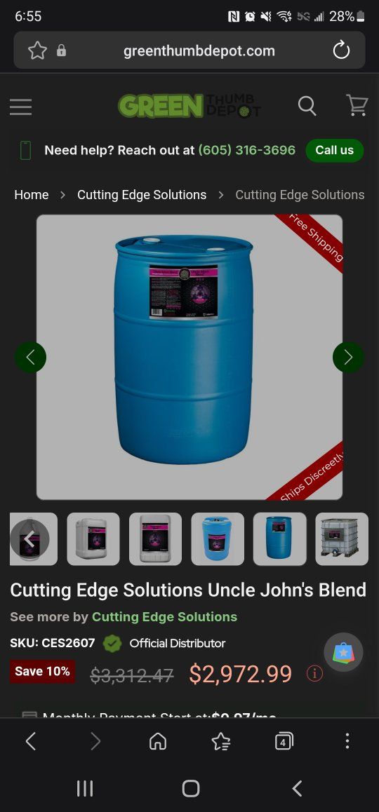 *READ DESCRIPTION** Uncle John's hydroponic fertilizer two 55 gallon drums. ** READ DESCRIPTION**