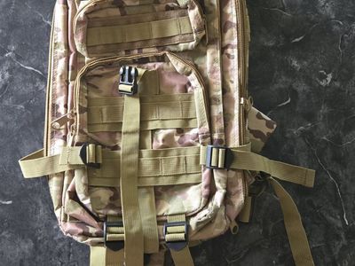 Camo Tactical Assault Pack Backpack Outdoor Military Hiking Camping MOLLE Bag