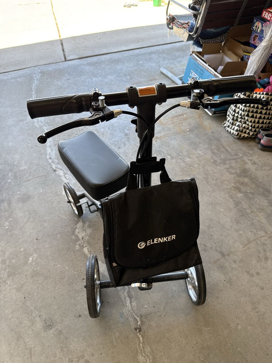 Elenker Steerable Knee Walker Scooter with Front Basket
