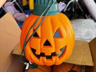 Halloween REALLY BIG LIGHTS Pumpkin BLOW MOLD Hanging Lights Inflatable Blow Up Home Decor Decoration Yard Prop