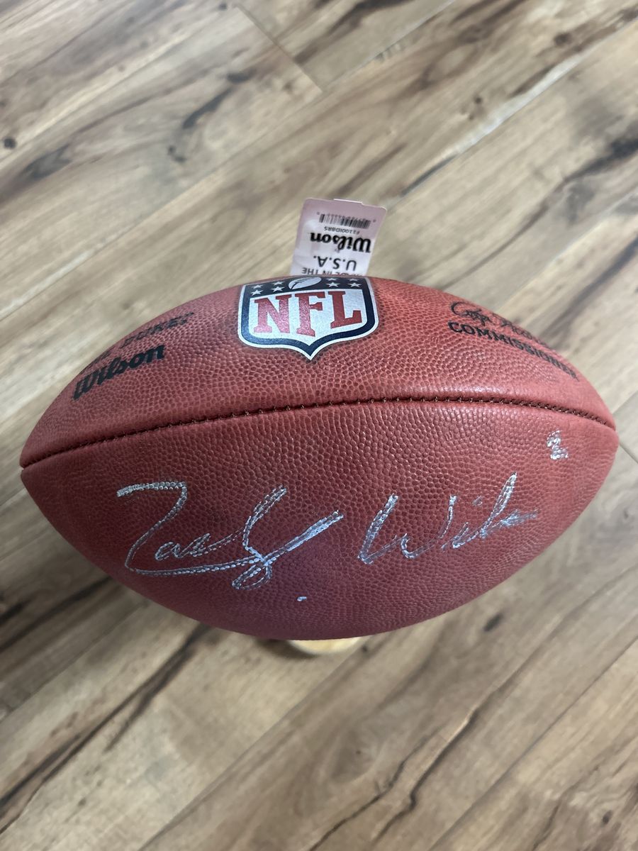 BYU Cougars Superstar Autographed Zach Wilson Wilson 'The Duke' NFL Game Football - Beckett Authenticated New York Draft Night