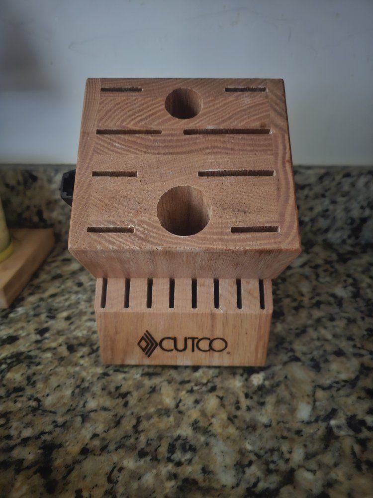 Cutco Wooden Knife Block Organizer Storage