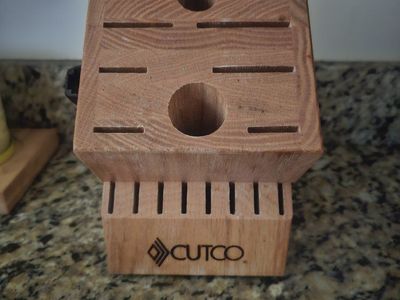 Cutco Wooden Knife Block Organizer Storage