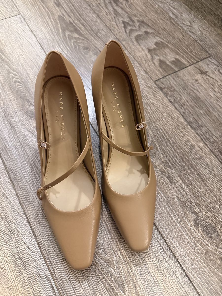 Marc Fisher LTD Zala Block Heel Mary Jane Pumps Nude Size 9 Nordstrom Rack