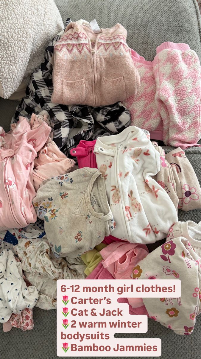 6-12 MO. Baby girl clothes & shoes!