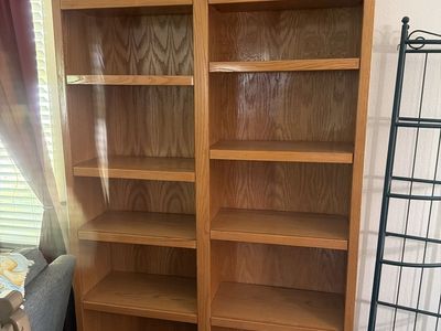 Wooden Bookcase 6-Tier Double Column Book Shelf Storage Unit