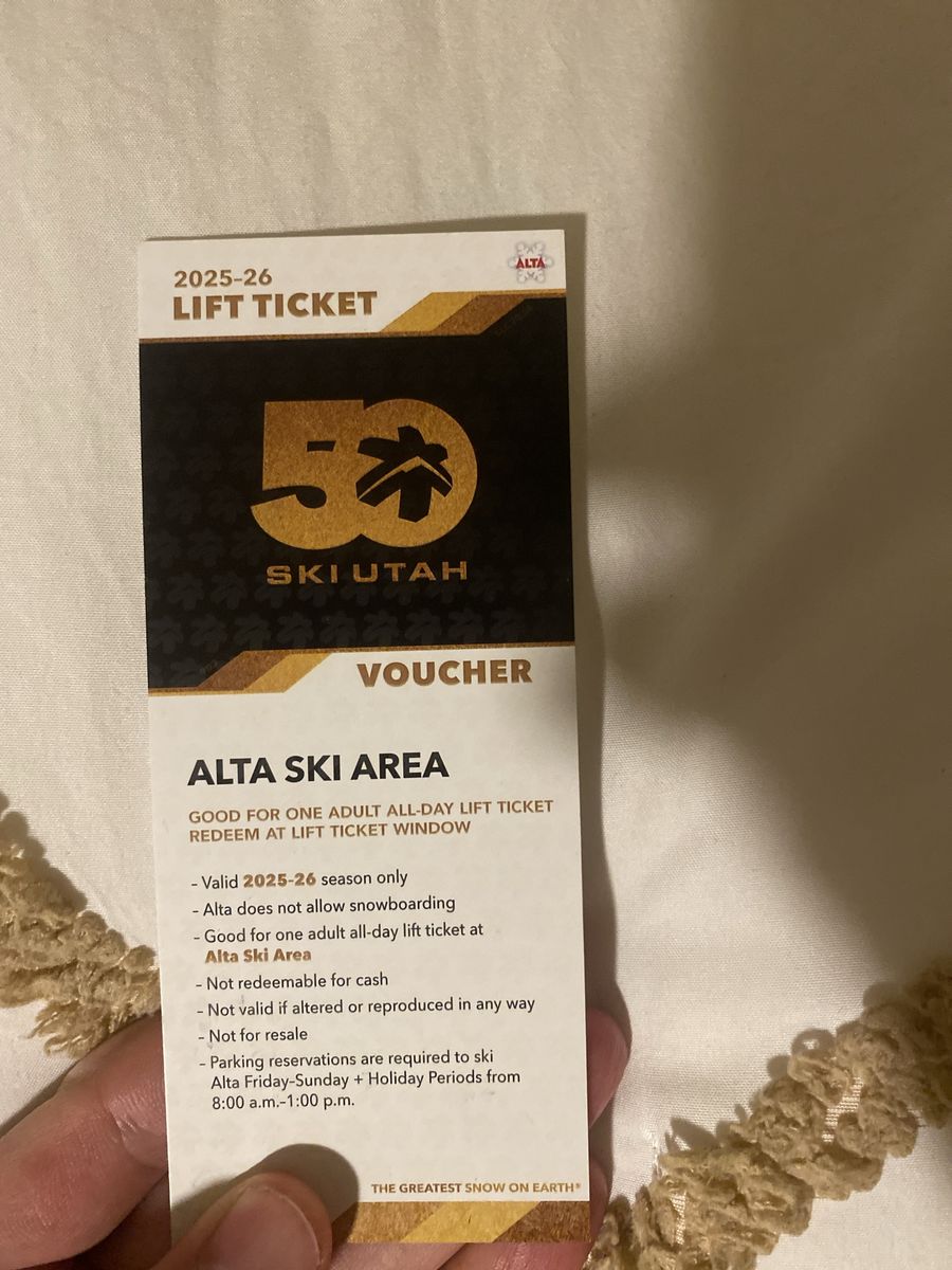 Alta Ski Ticket