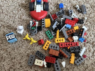 LEGO Super Mario Mario Kart Racer Building Set - Partially Built with Extra Pieces