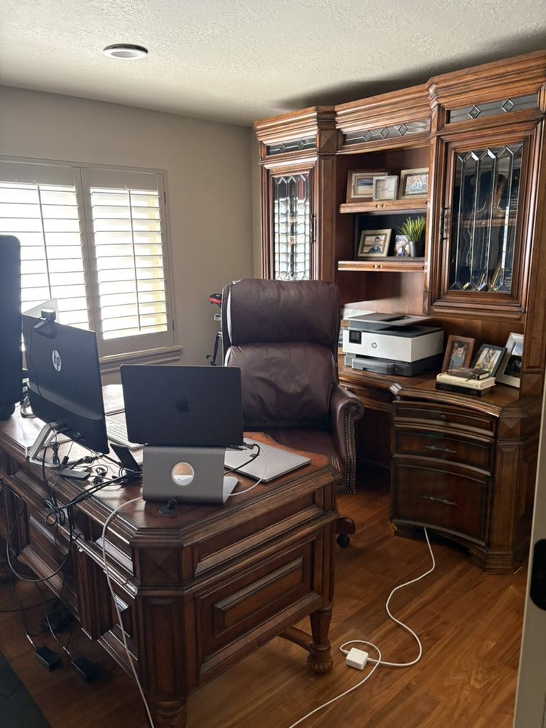 FREE Sturdy Desk, Credenza, Executive Chair