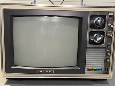 Retro Sony Trinitron TV with Rabbit Ears, Television Model KV-1203