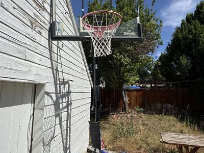 Free Spalding NBA Portable Basketball Hoop System with Adjustable Height (broken) Backboard