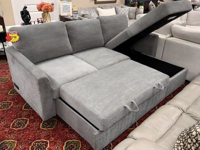 Reversible Sleeper Sectional with Chaise Storage