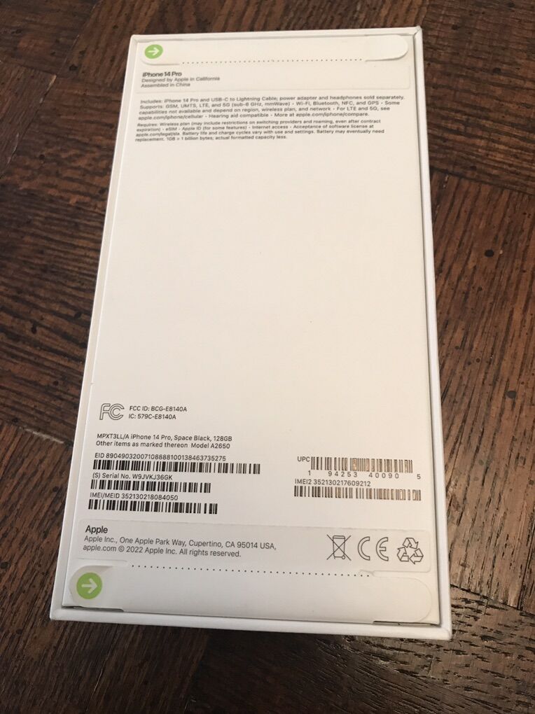 iPhone 14 Pro 128GB New In box condition