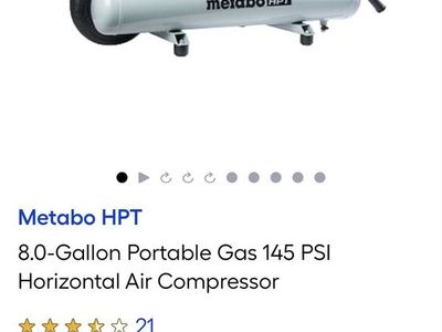 Metobo HPT 8 Gallon Gas air compressor