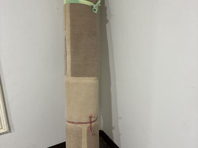 Tan and Beige Rolled Area Rug/Carpet - Patterned excellent condition no stains, durable heavy duty washable.. it’s great deal !