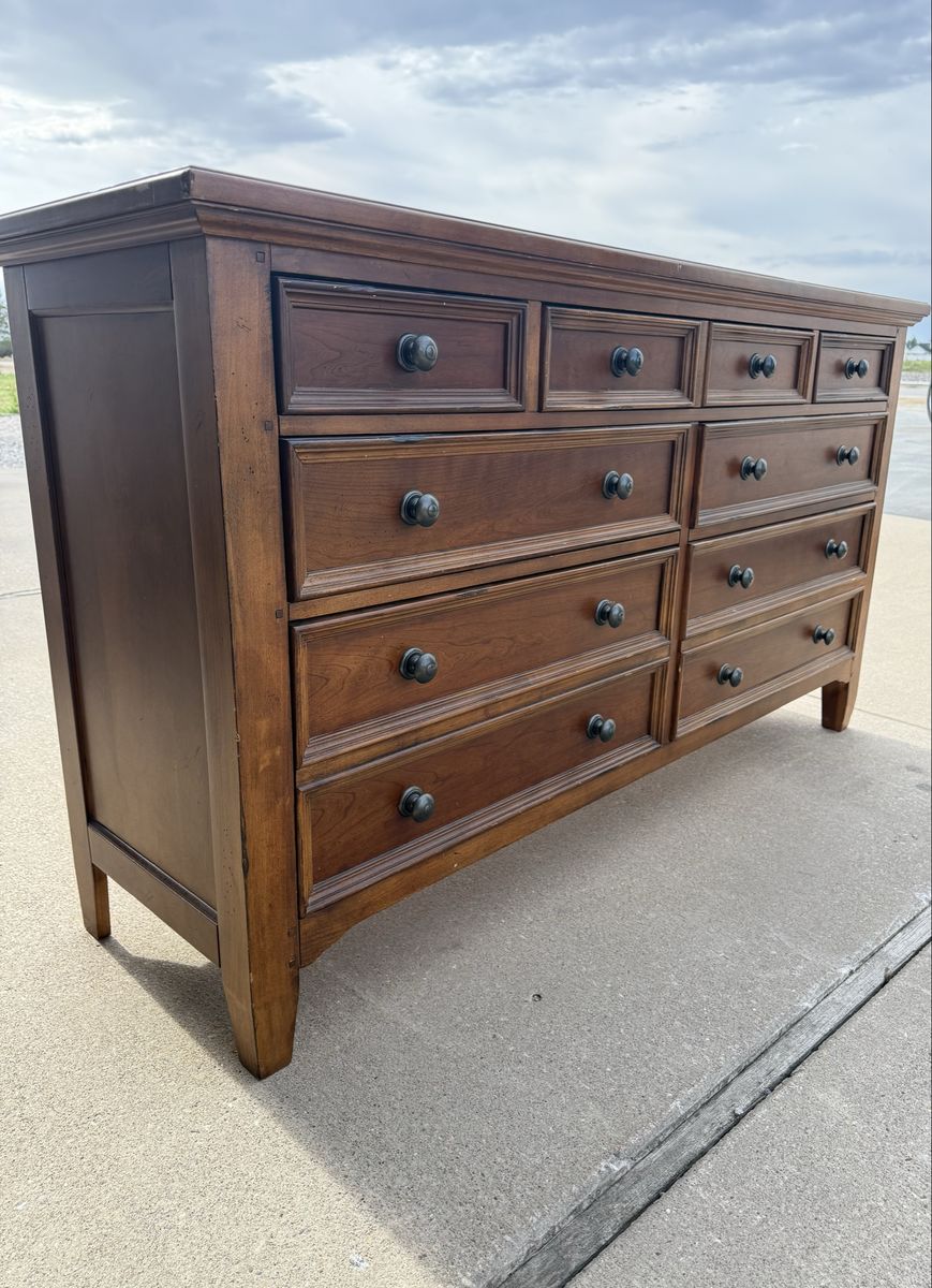 Wood Dresser with Mirror