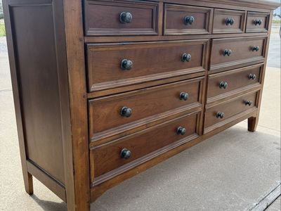 Wood Dresser with Mirror