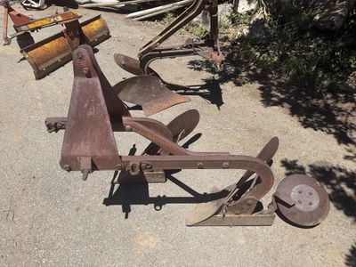 Vintage Rusty Metal Plow Tiller Farm Equipment - Good for Restoration or Decor