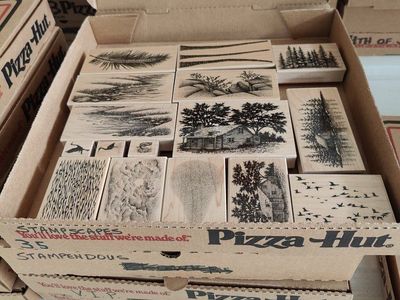 Box #35 of 65, New, old stock rubber stamps, designed mainly for people that like to make their own greeting cards.