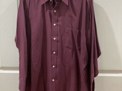Purple Geoffrey Beene Pocket Dress Shirt
