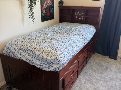 Twin bed with tons of storage
