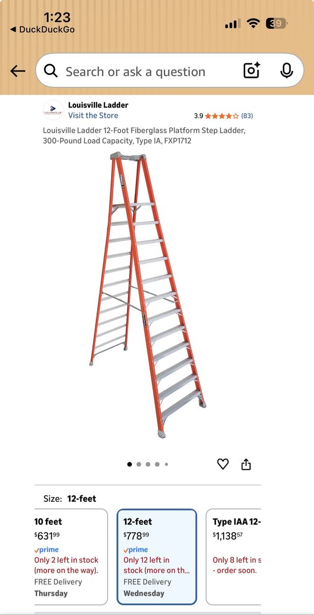 12 Ft Fiberglass Pinnacle Platform Ladder