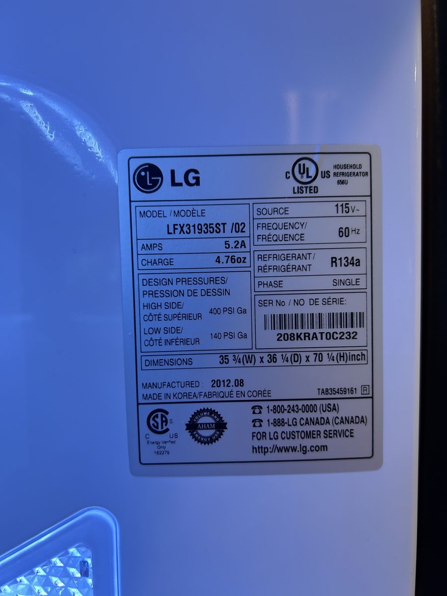 LG French Door Refrigerator with blast chiller