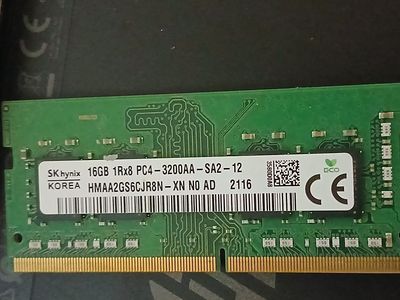 16GB pc4 3200AA laptop ram SK hynix