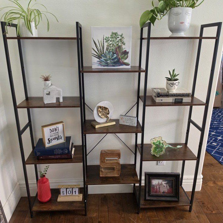 NEW 4 tier bookshelf open display shelves