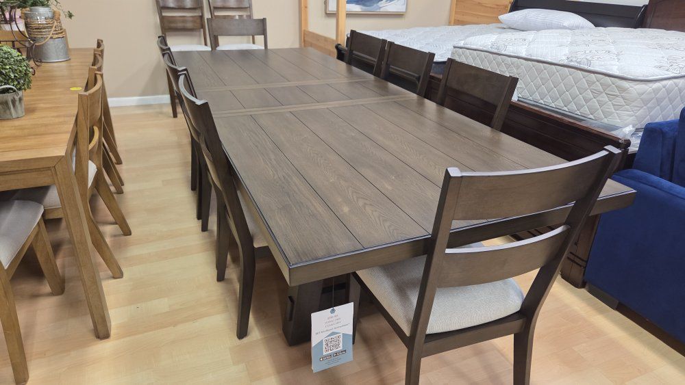 ️🪑9-Piece  94.5"-112.5" XL Dining Table Set