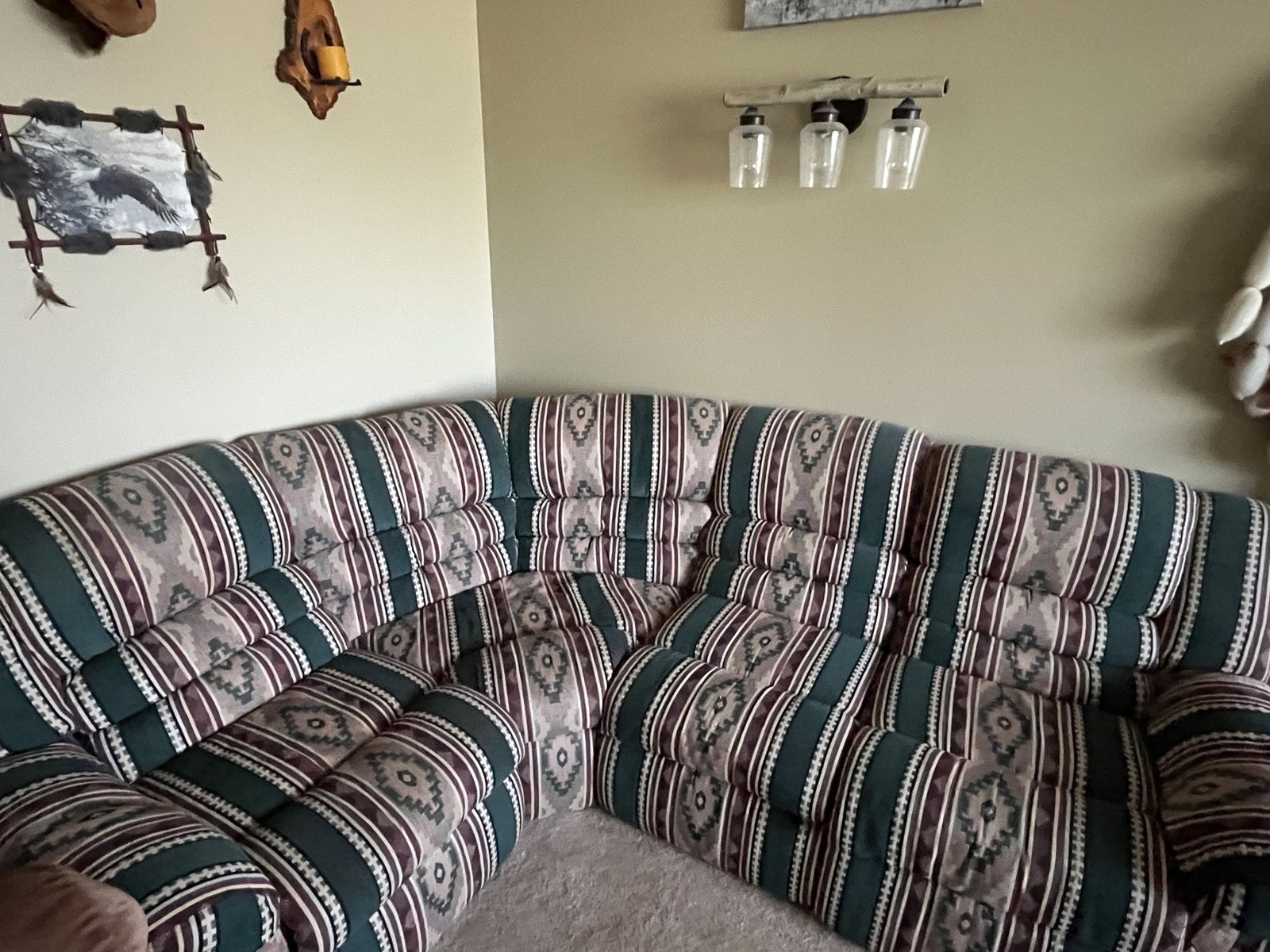 4 seat sectional with recliners