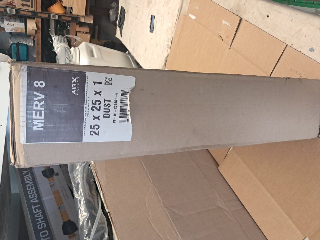 Pleated AC Furnace Air Filter 6 Pack 25x25x1