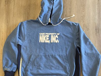 Nike Standard Issue Dri-Fit Case Property Of Blue Hoodie - Men's Size Large