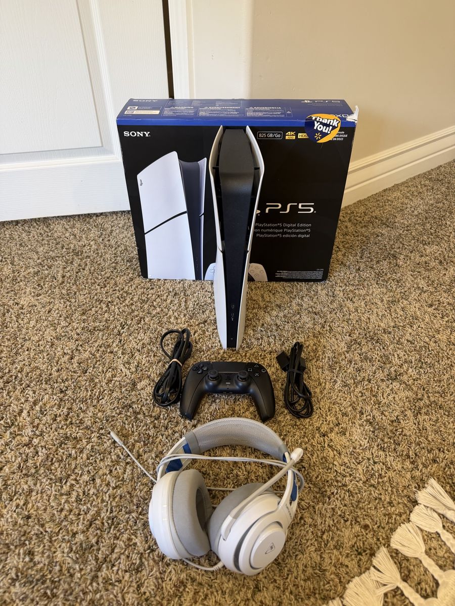 Sony PlayStation 5 Digital Edition Console - PS5 with Controller & Turtle Beach Headset