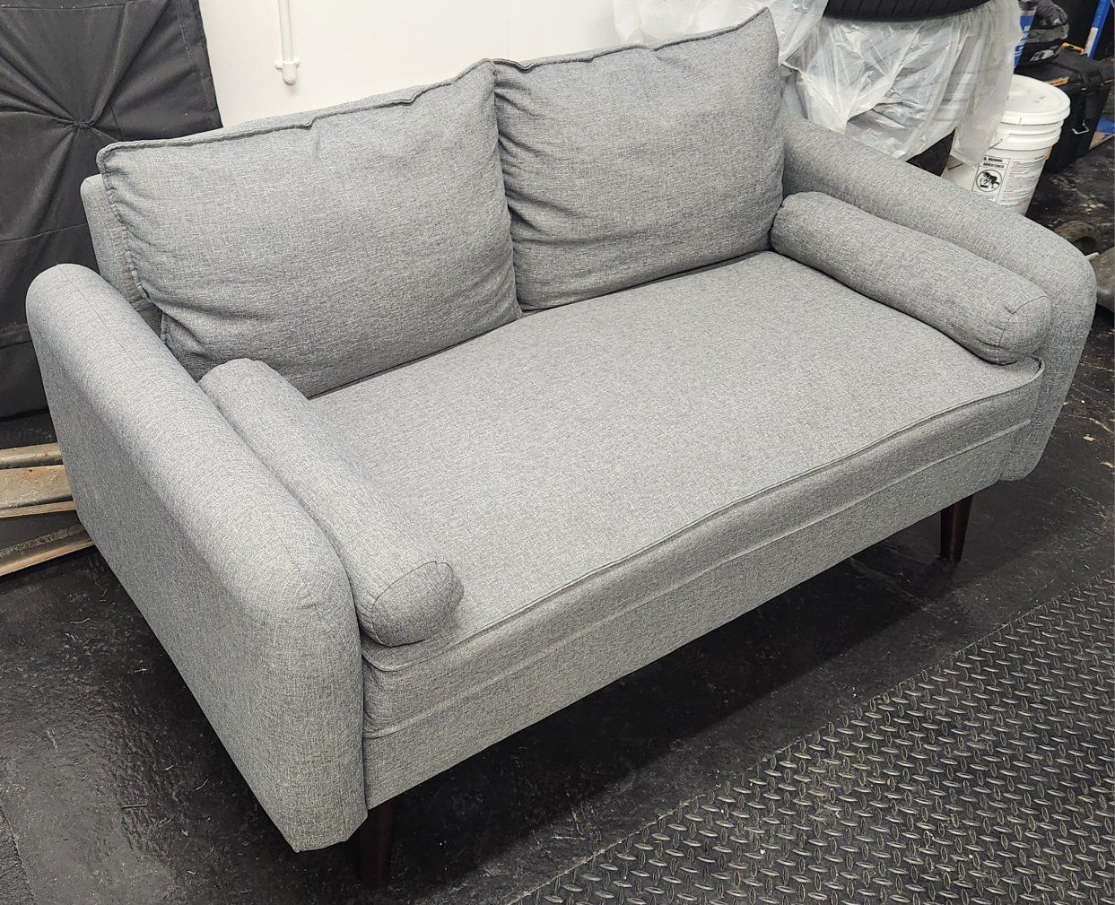 Gray Loveseat (Will Deliver)