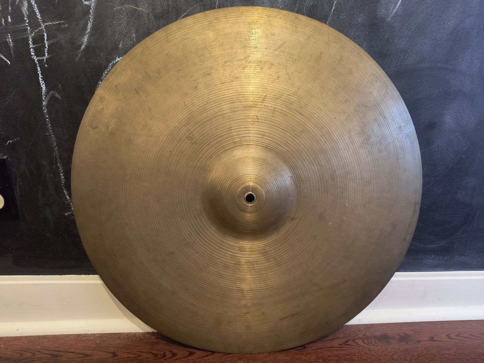 Vintage 1950s A Avedis Zildjian Small Stamp 22" Ride Cymbal 2390g
