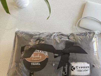 Grey Minky travel sized blanket