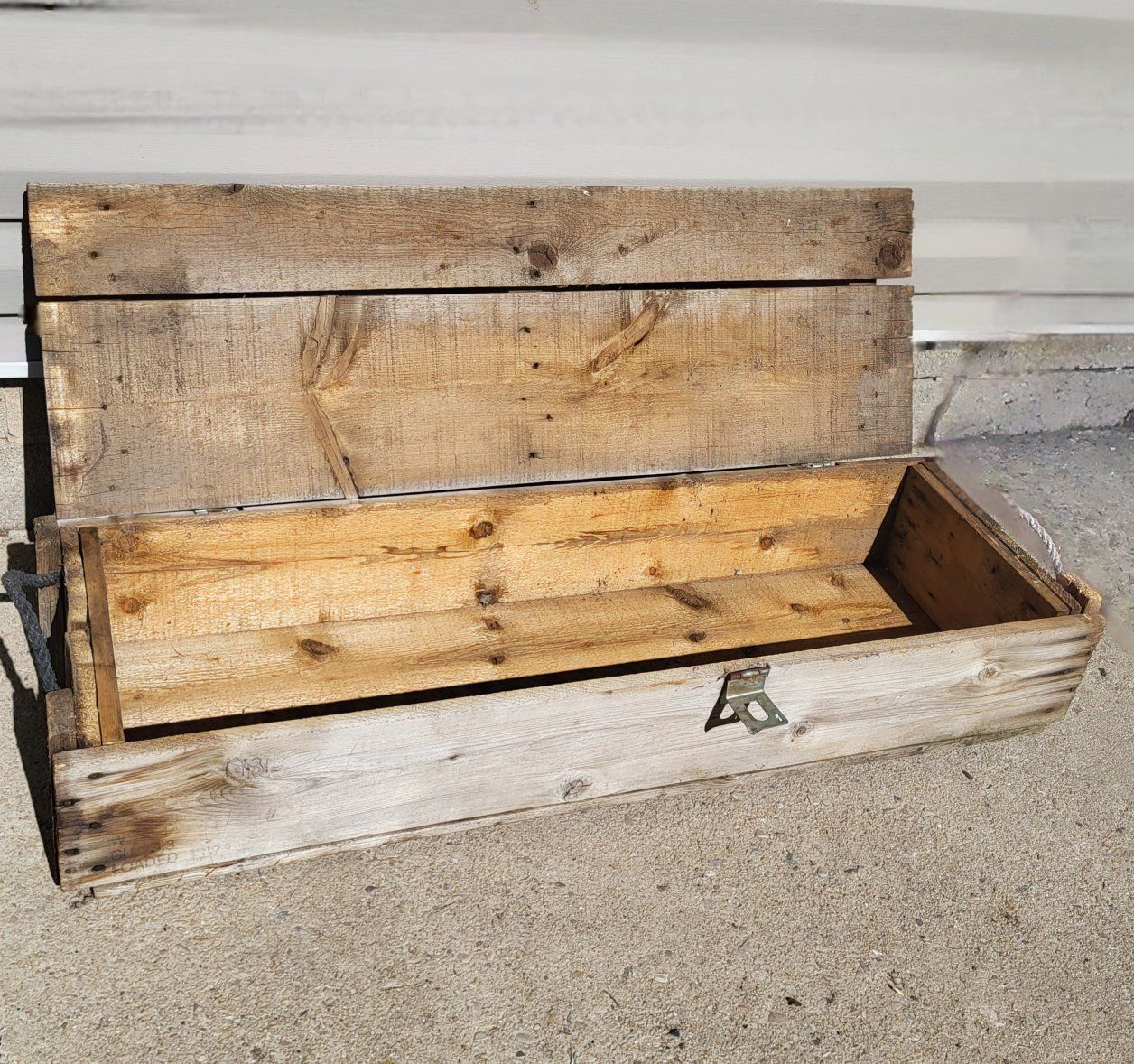 **VINTAGE MILITARY CANNON AMMO BOX**